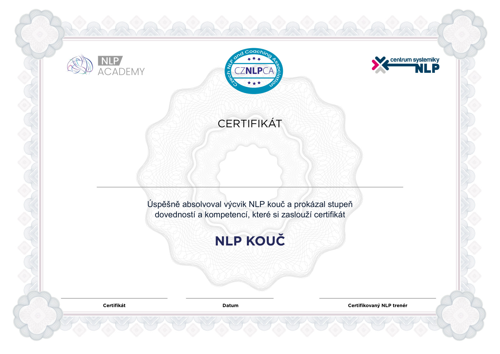 Certifikát NLP kouč